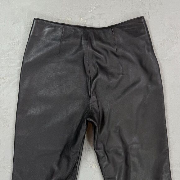 Vintage Lucky Leather Black Leather Mid-Rise Straight Leg Pants Size 4 - Picture 6 of 6